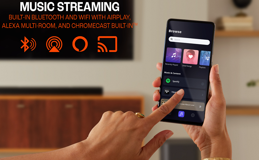 BAR 1300 Indbygget wi-fi med AirPlay, Alexa Multi-Room Music og Chromecast built-in™ - Image