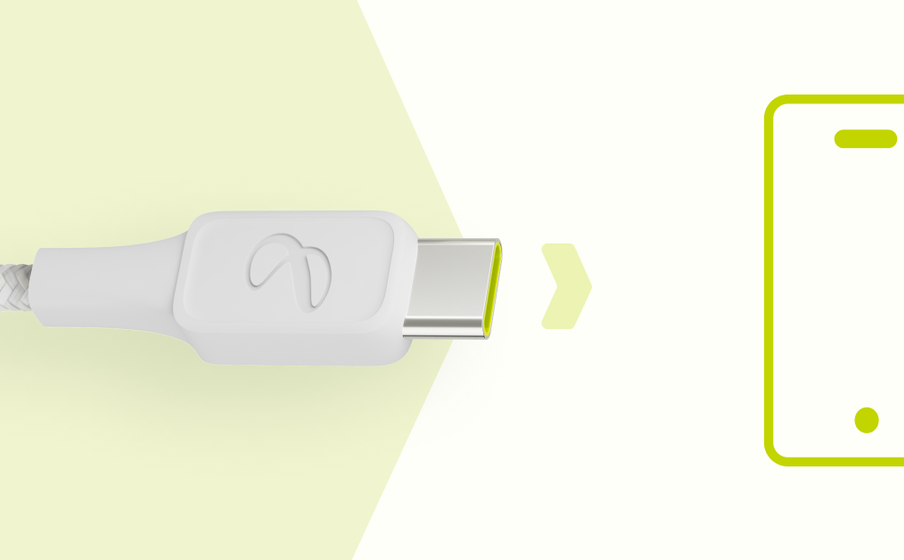 InstantConnect USB-A to USB-C Understøtter op til 15W hurtig opladning - Image
