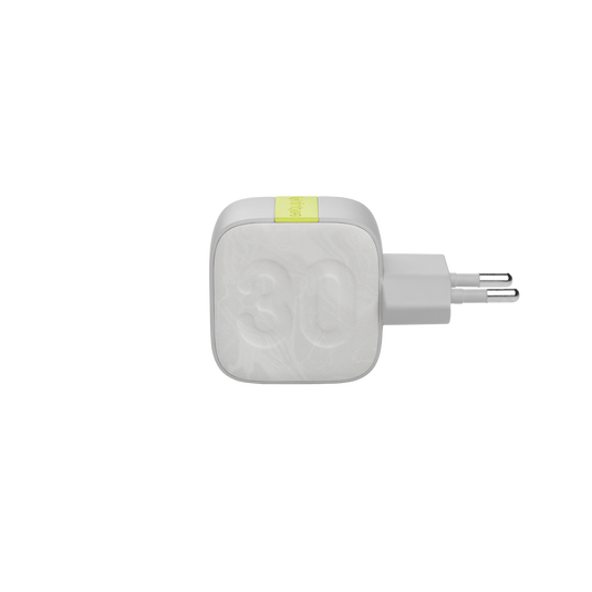 InstantCharger 30W 2 USB - White - Compact USB-C and USB-A PD charger - Left image number null