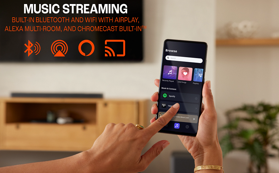 BAR 1000 Indbygget wi-fi med AirPlay, Alexa Multi-Room Music og Chromecast built-in™ - Image