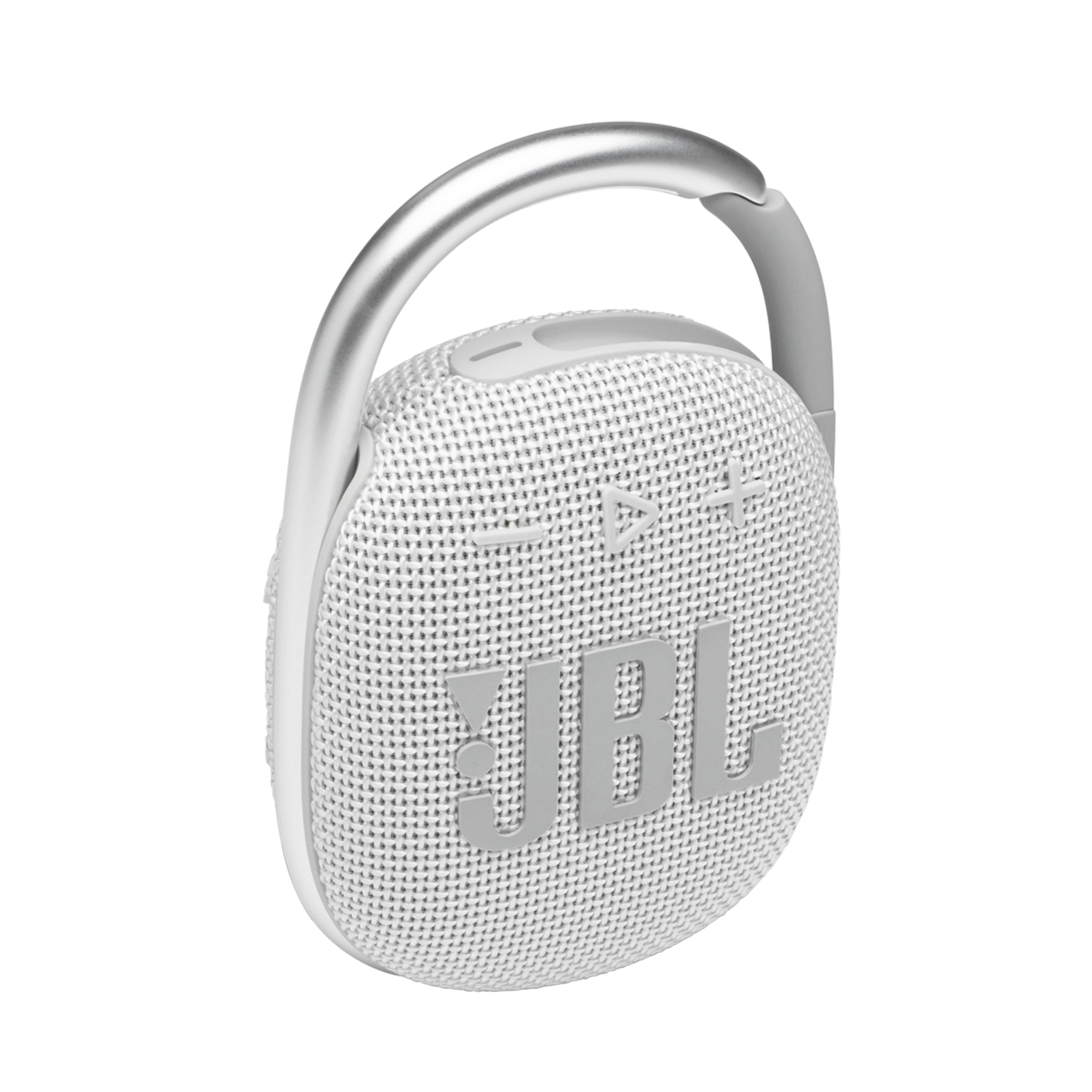 JBL Clip 4 - White - Ultra-portable Waterproof Speaker - Hero