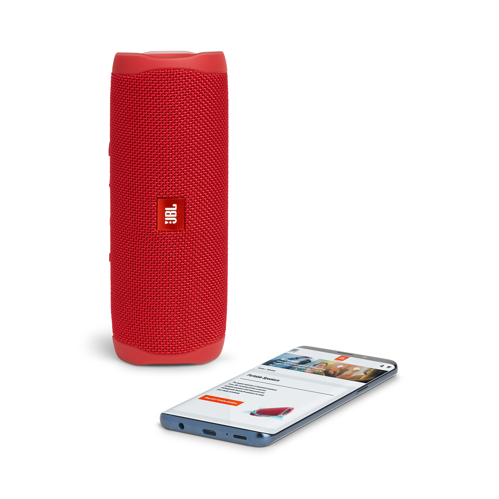JBL Flip 5 - Red - Portable Waterproof Speaker - Detailshot 2
