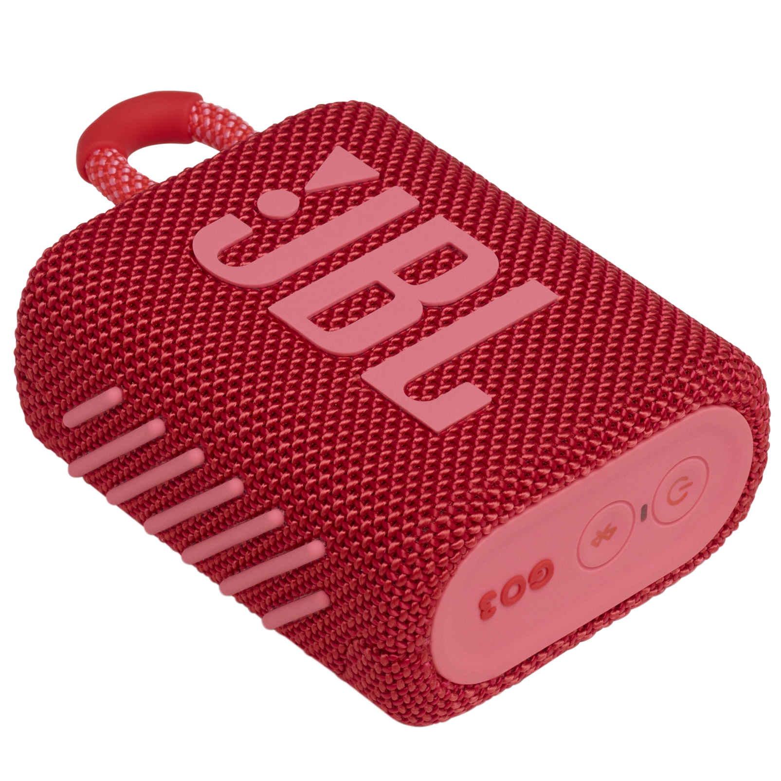JBL Go 3 - Red - Portable Waterproof Speaker - Detailshot 3