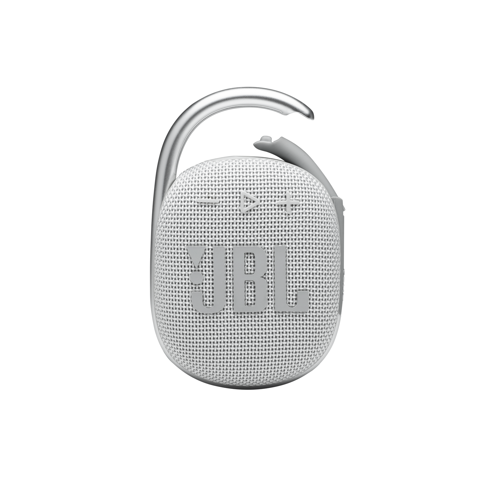 JBL Clip 4 - White - Ultra-portable Waterproof Speaker - Front