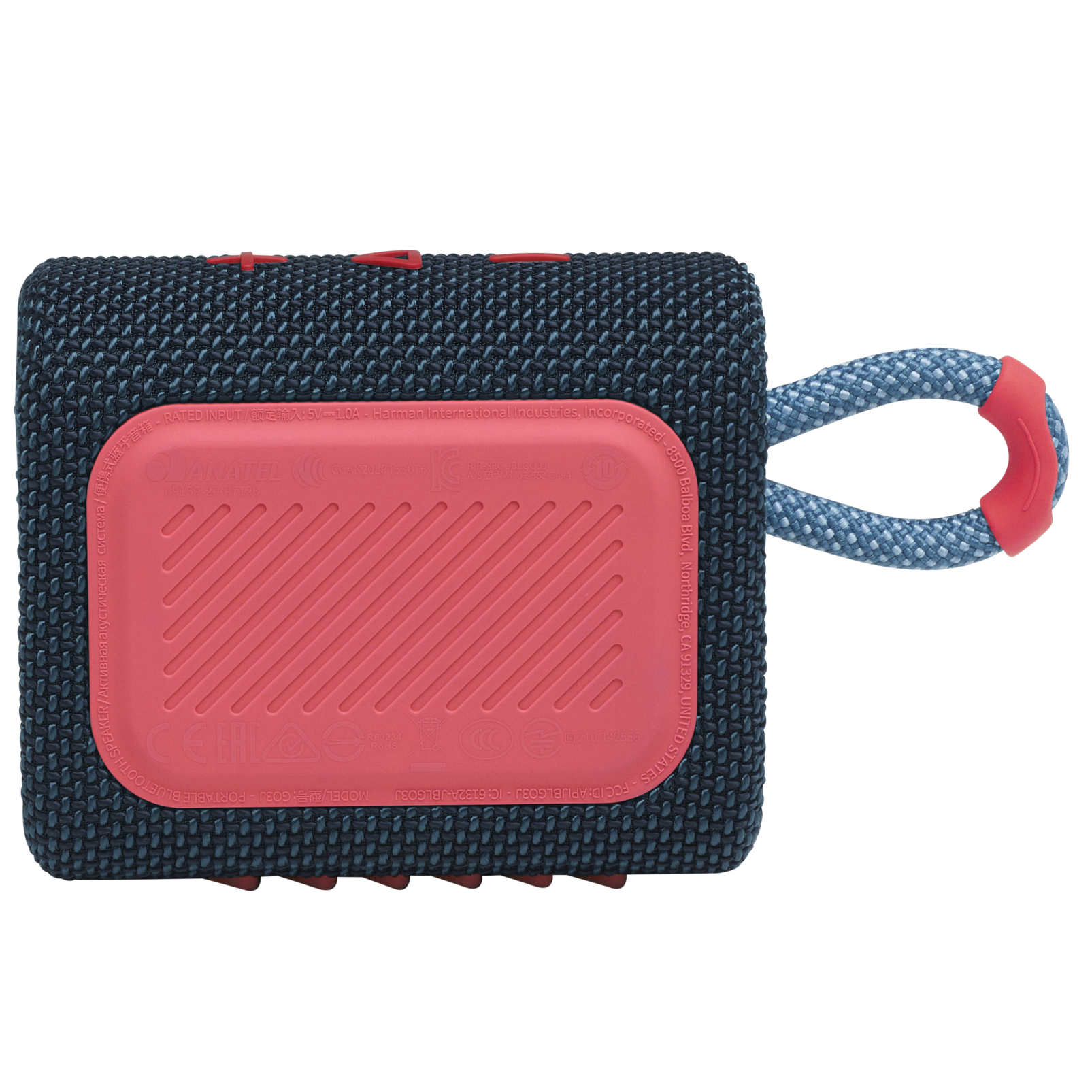 JBL Go 3 - Blue / Pink - Portable Waterproof Speaker - Back
