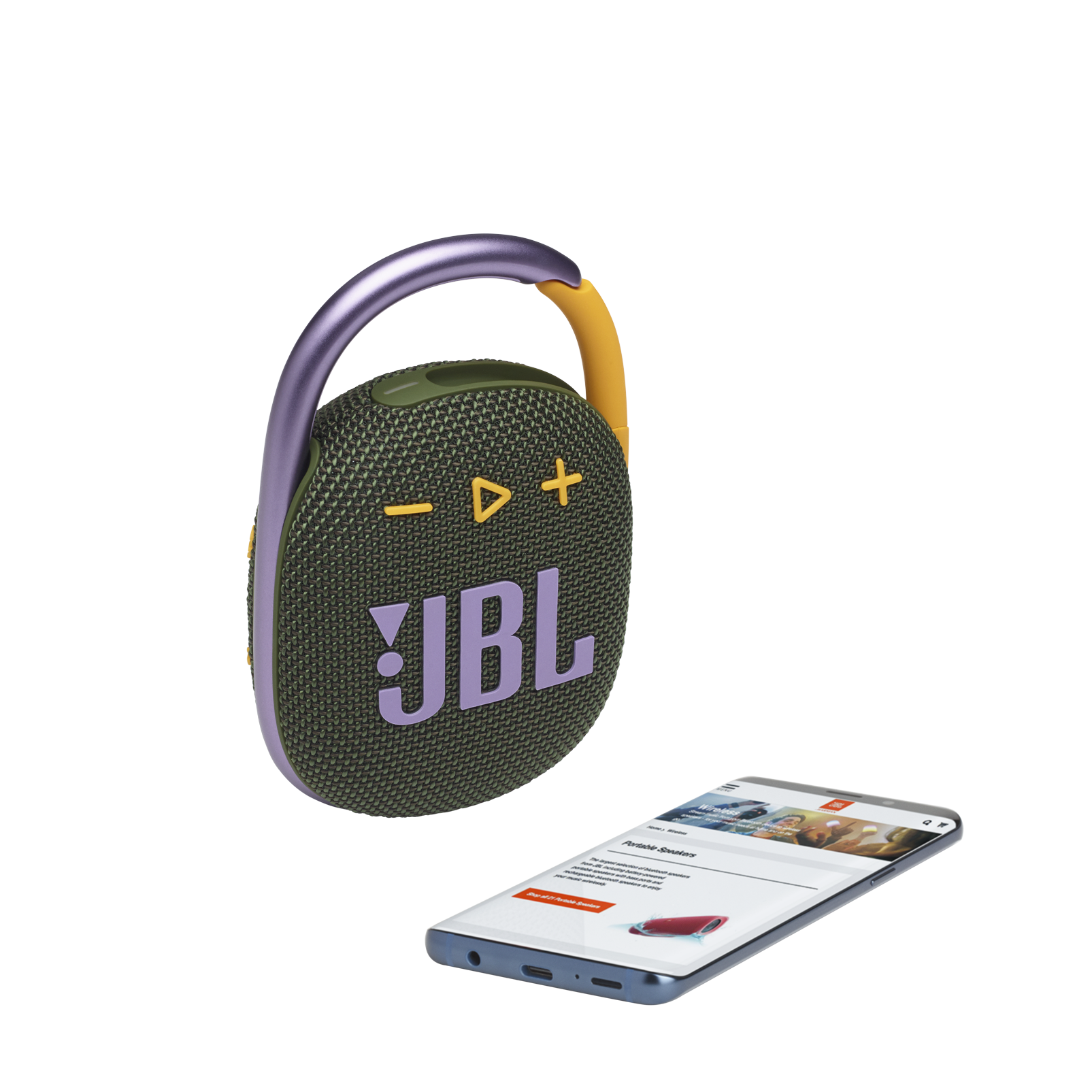 JBL Clip 4 - Green - Ultra-portable Waterproof Speaker - Detailshot 1