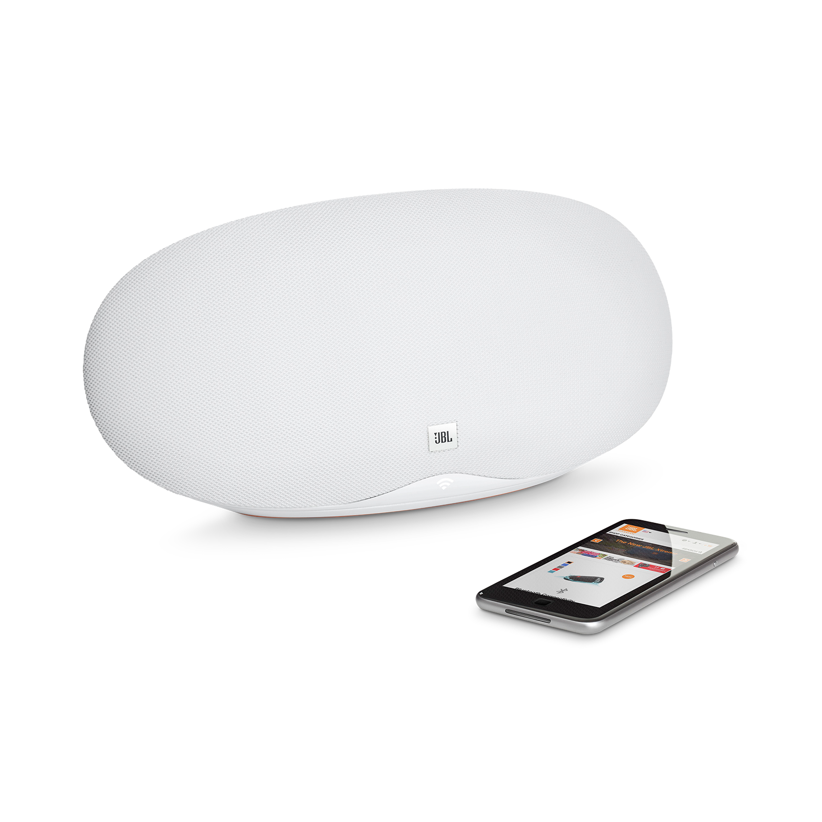 JBL Playlist - White - Wireless speaker with Chromecast built-in - Detailshot 1